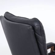 Black Leather King Chair by André Vandenbeuck for Strässle, 1960s