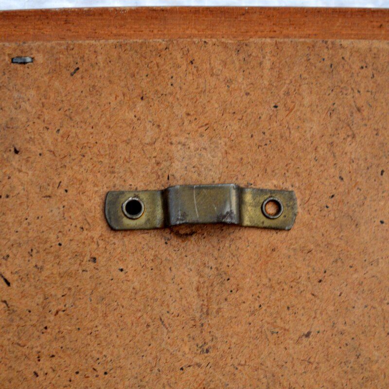 Scandinavian Mirror 60s teak 34x73cm