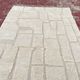 **Moroccan Berber rug in ecru 300x200 cm – raised geometric pattern**