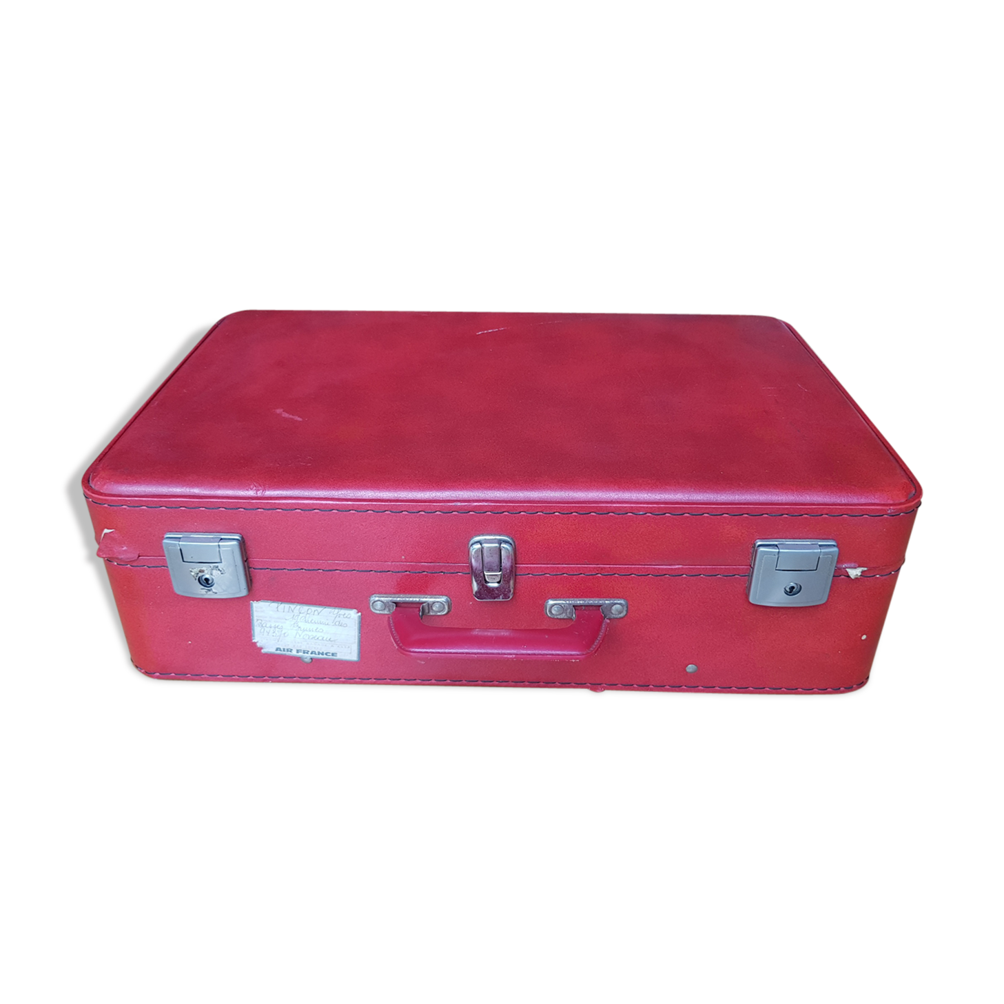 Valise vintage rouge