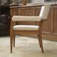 Art Deco modernist armchair in ash and cream boucle by Pierre Gouffé 1940s