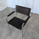 Vintage Mart Stam Style Armchair: Dark Brown Faux Leather Chrome Cantilever