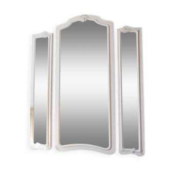 Triptych of old beveled mirrors