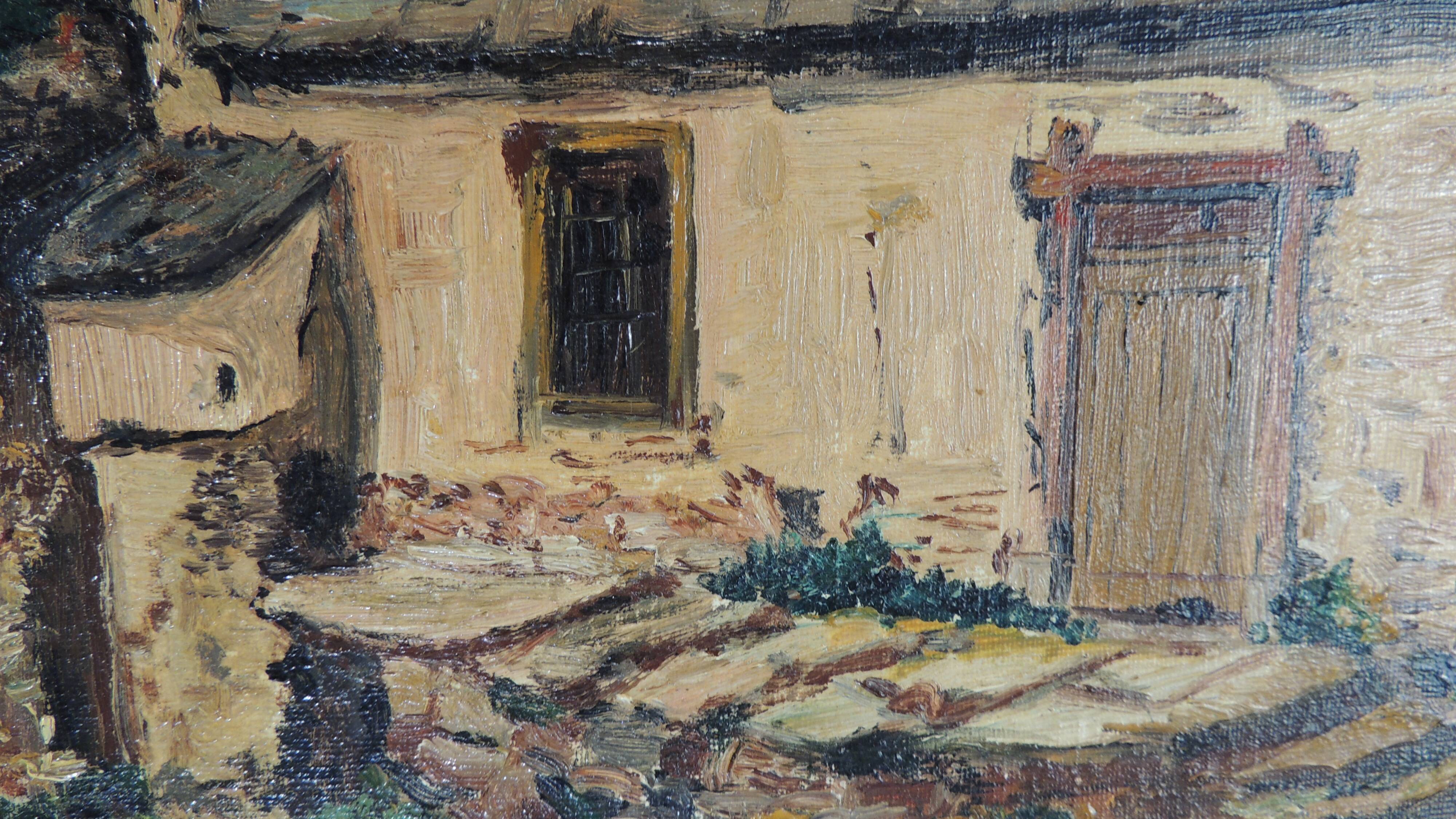 Oil painting on panels / Grange Hautes Pyrénées