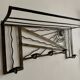 Art Deco wall coat rack in wrought iron bronze 1930