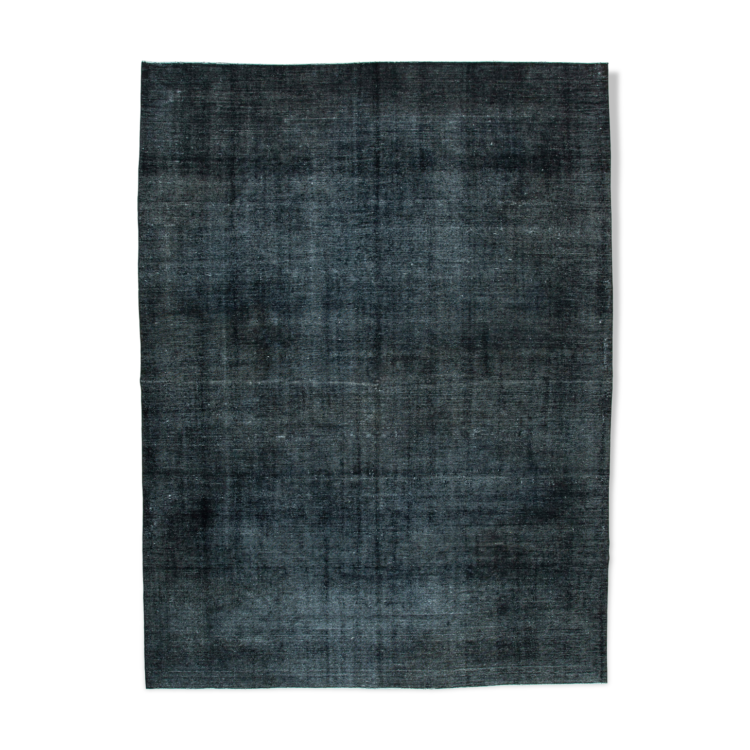 Handwoven Persian Overdyed 283 cm x 378 cm Black Wool Carpet