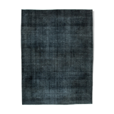 Handwoven Persian Overdyed 283 cm x 378 cm Black Wool Carpet