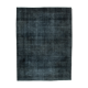 Handwoven Persian Overdyed 283 cm x 378 cm Black Wool Carpet