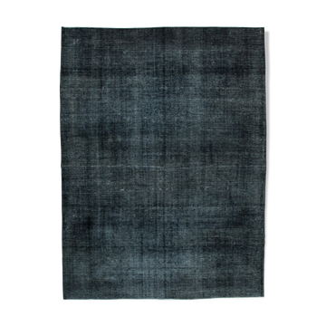 Handwoven Persian Overdyed 283 cm x 378 cm Black Wool Carpet