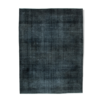 Handwoven Persian Overdyed 283 cm x 378 cm Black Wool Carpet