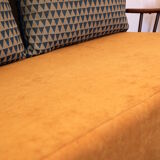Ercol Springtime mustard yellow sofa