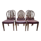 Suite de 6 chaises de style Louis XVI bordeaux