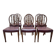 Suite de 6 chaises de style Louis XVI bordeaux