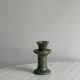 Handmade green ceramic candle holder