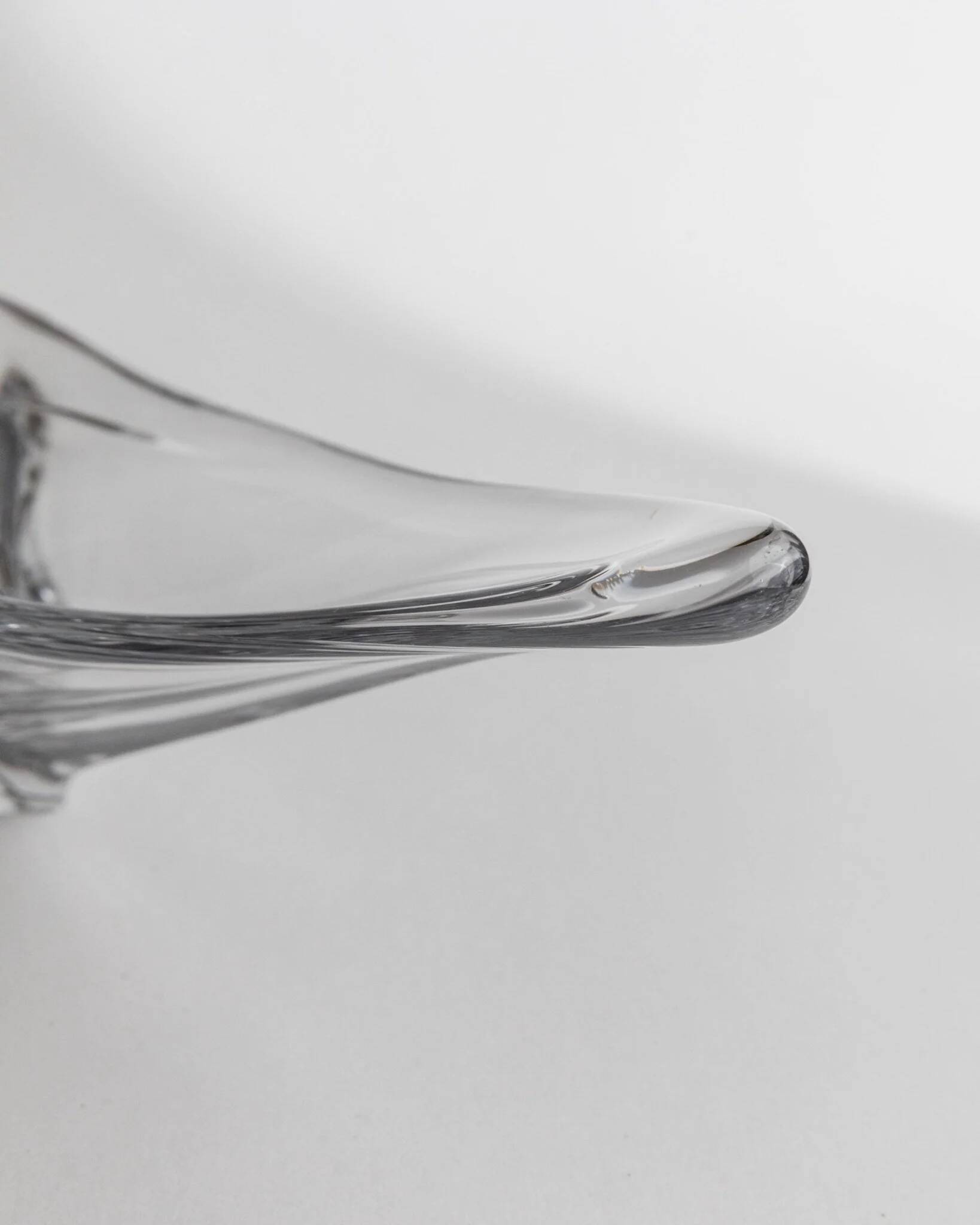 Clear Murano Glass Bowl by Richard Ginori, Heavy Art Glass, 1970s Italian Mid-Century Design