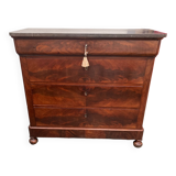 Commode ancienne bois et marbre