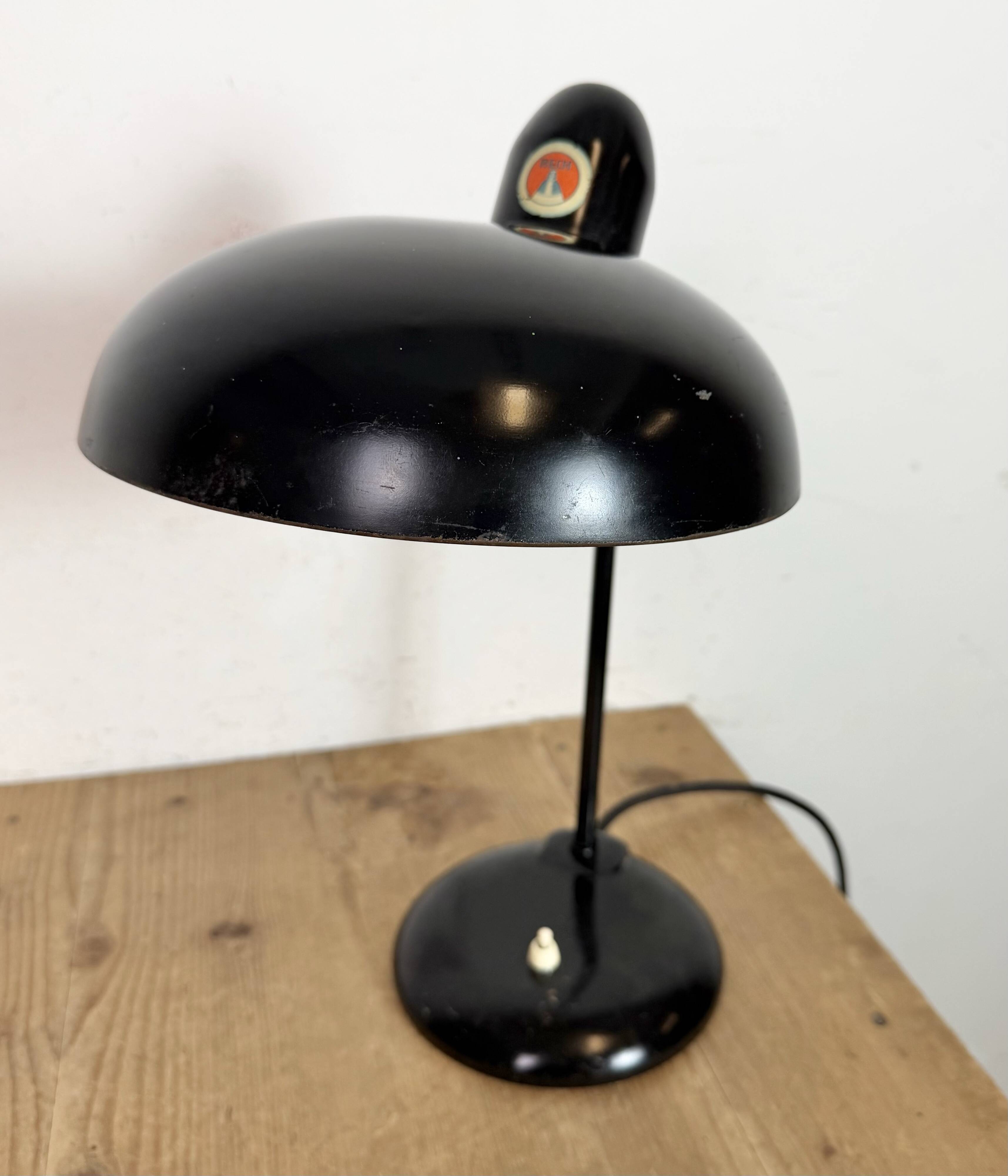 Black Industrial Bauhaus Table Lamp from Escolux, 1930s