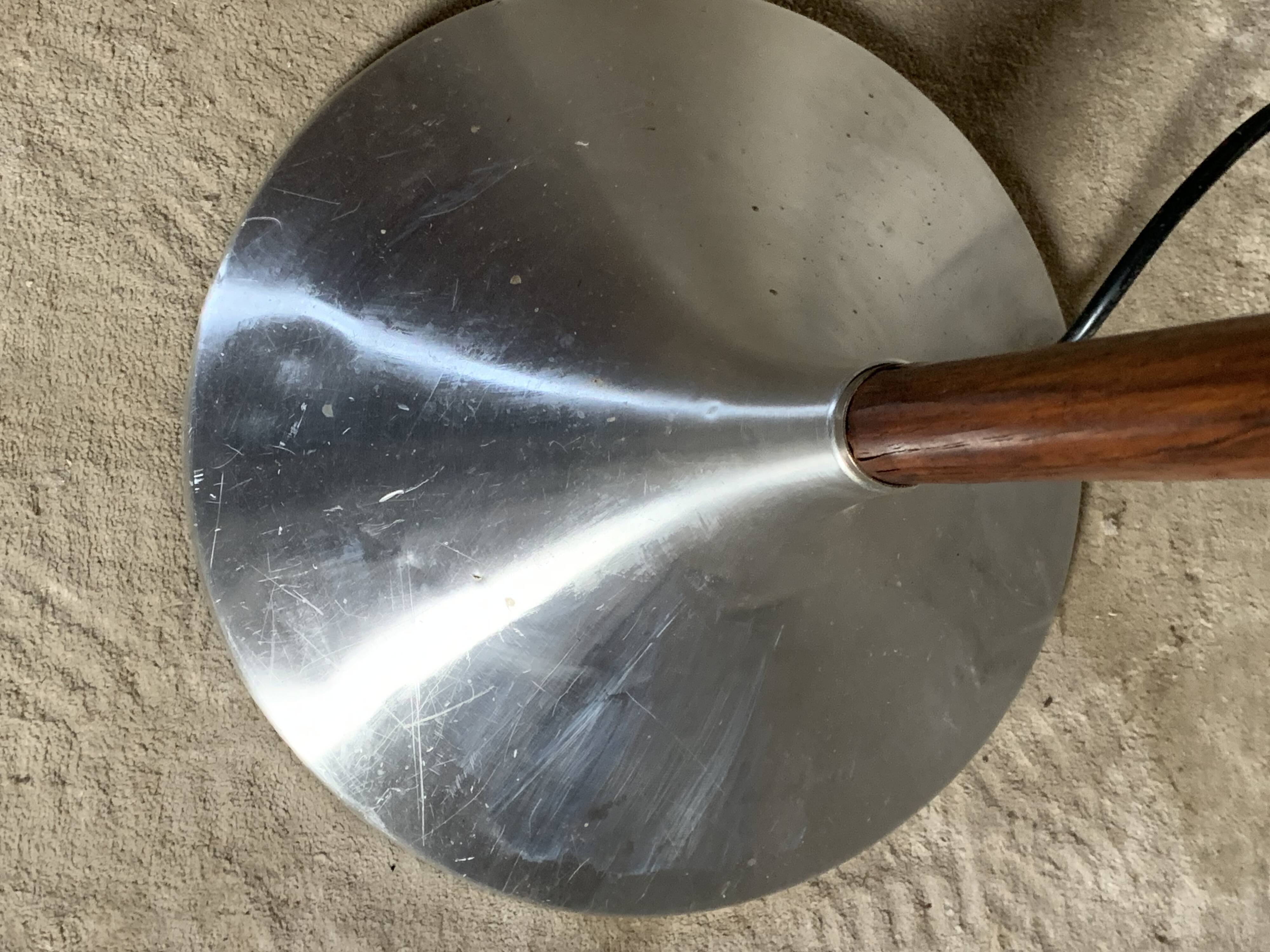 Lampadaire scandinave palissandre pied tulipe vintage