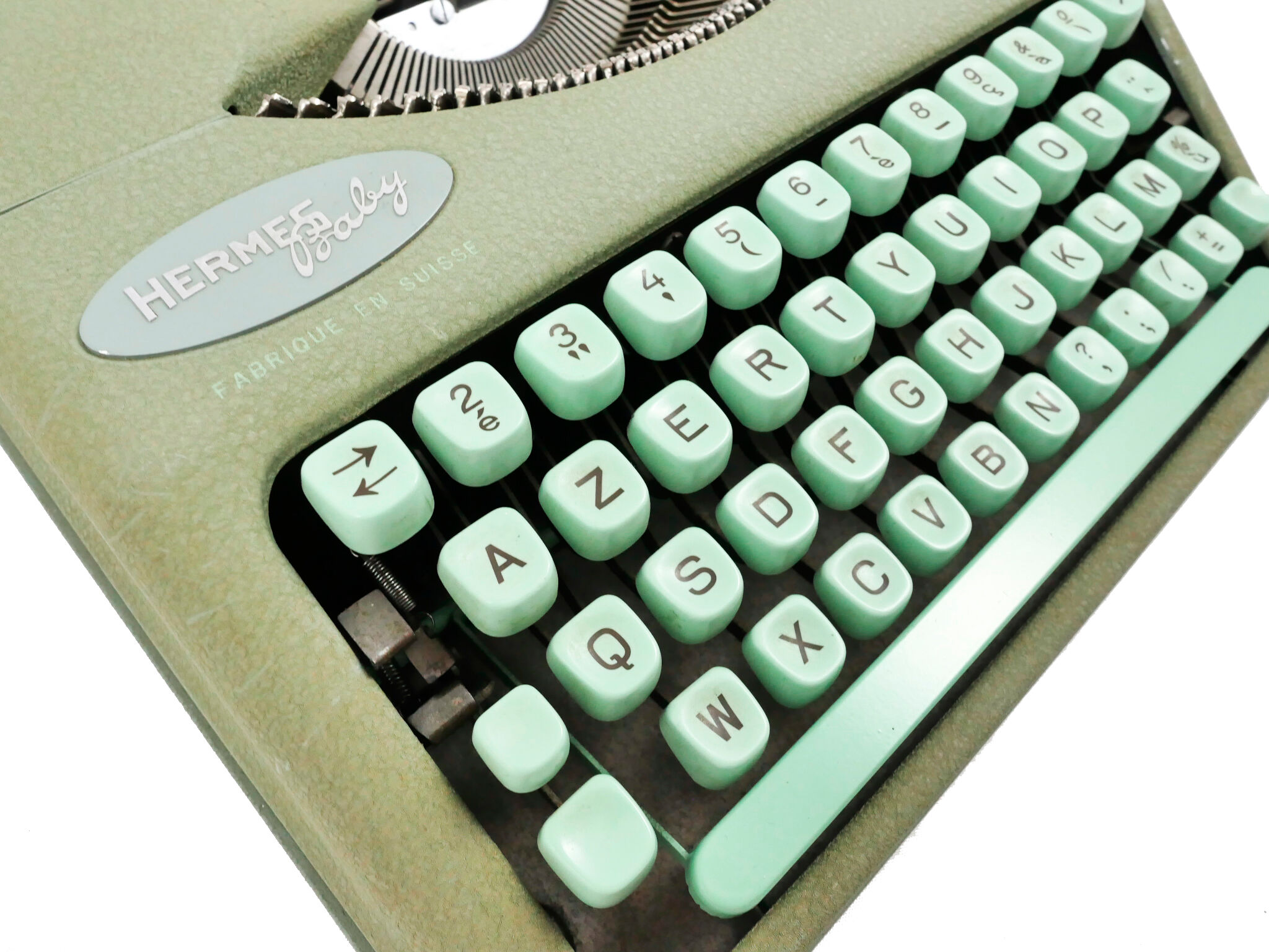Hermes Baby green sage typewriter