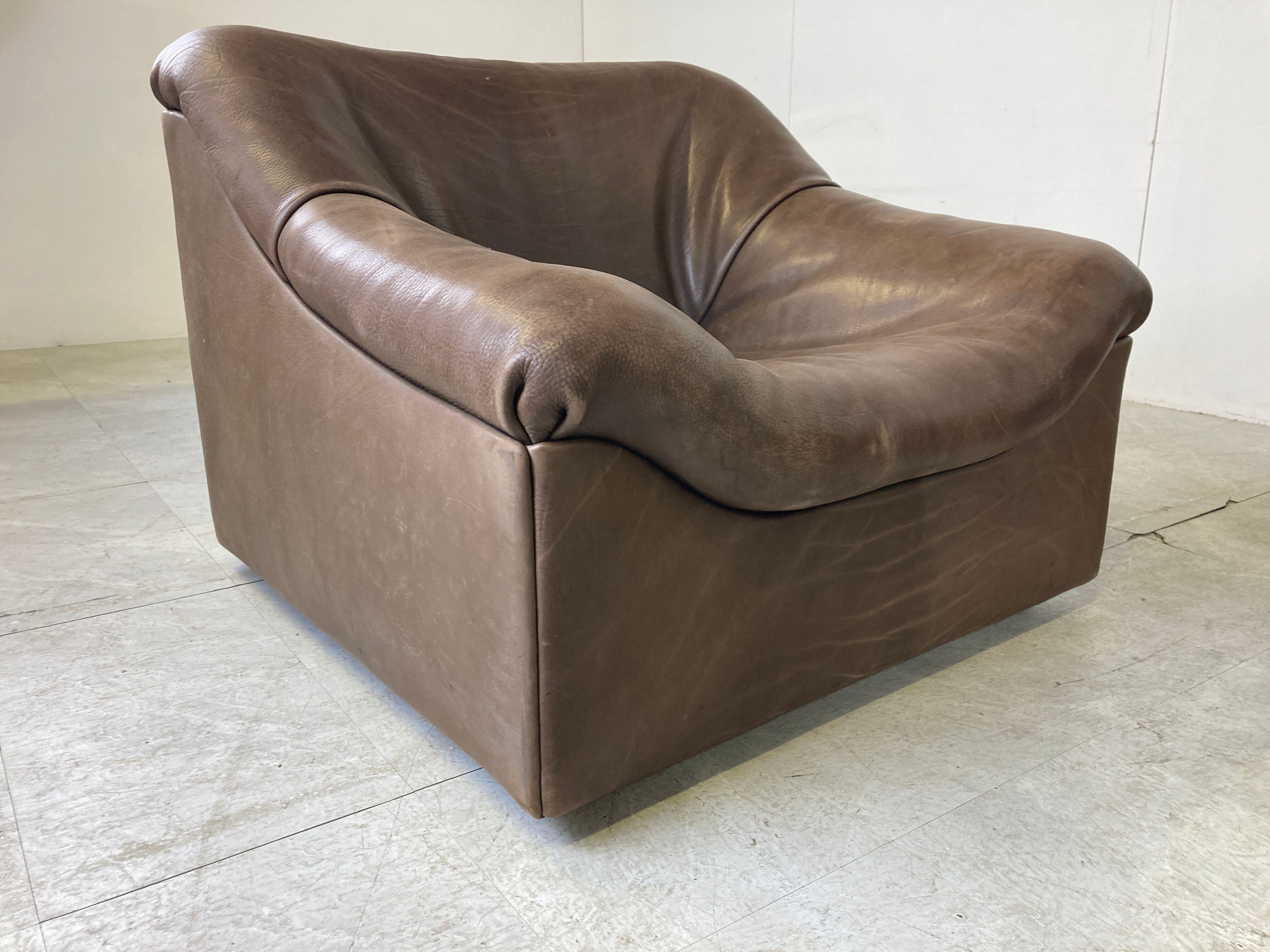 Vintage leather DS46 modular sofa by De Sede, 1970s