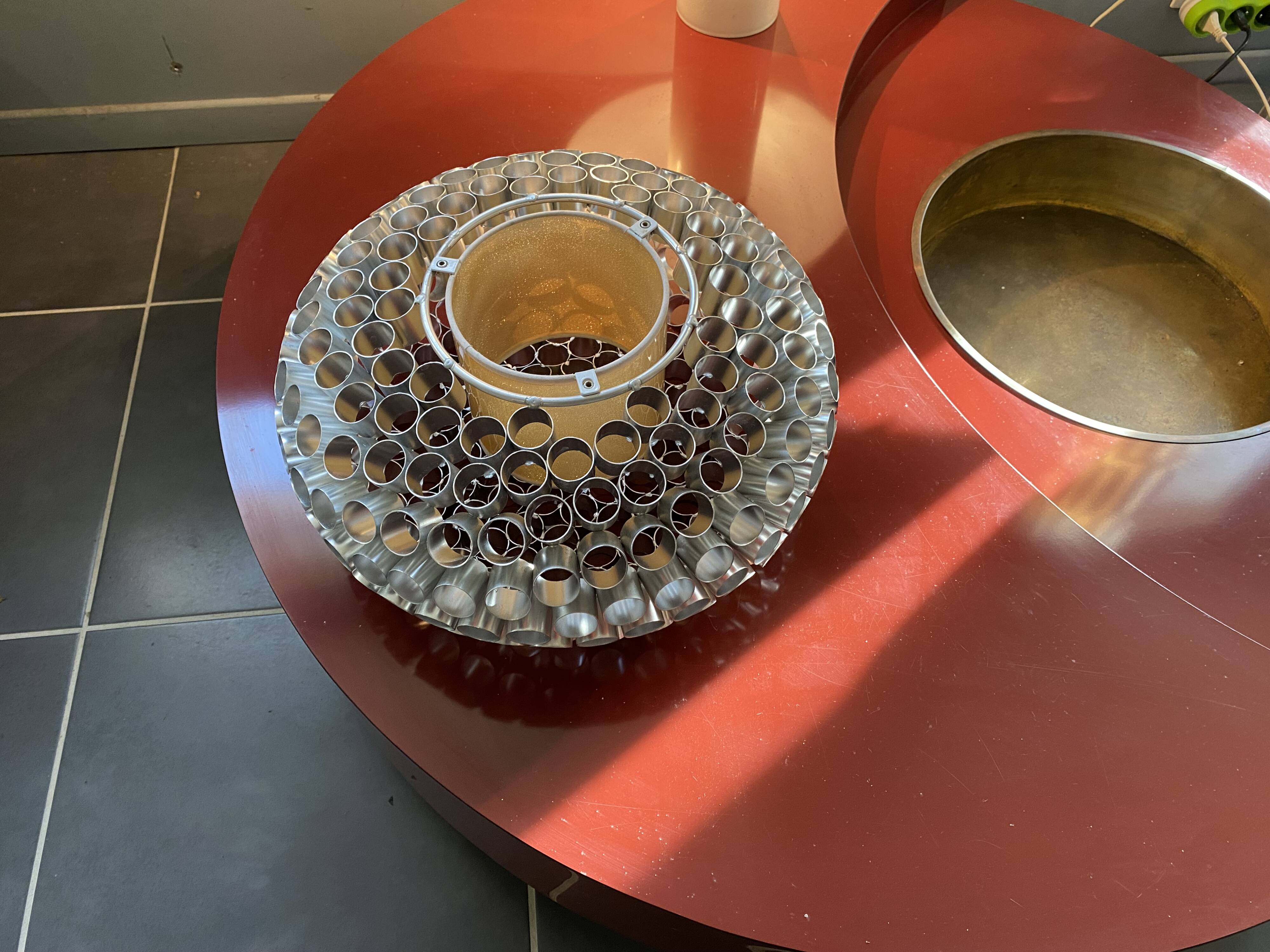 Suspension light aluminium style Foscarini vintage space age vintage 1980