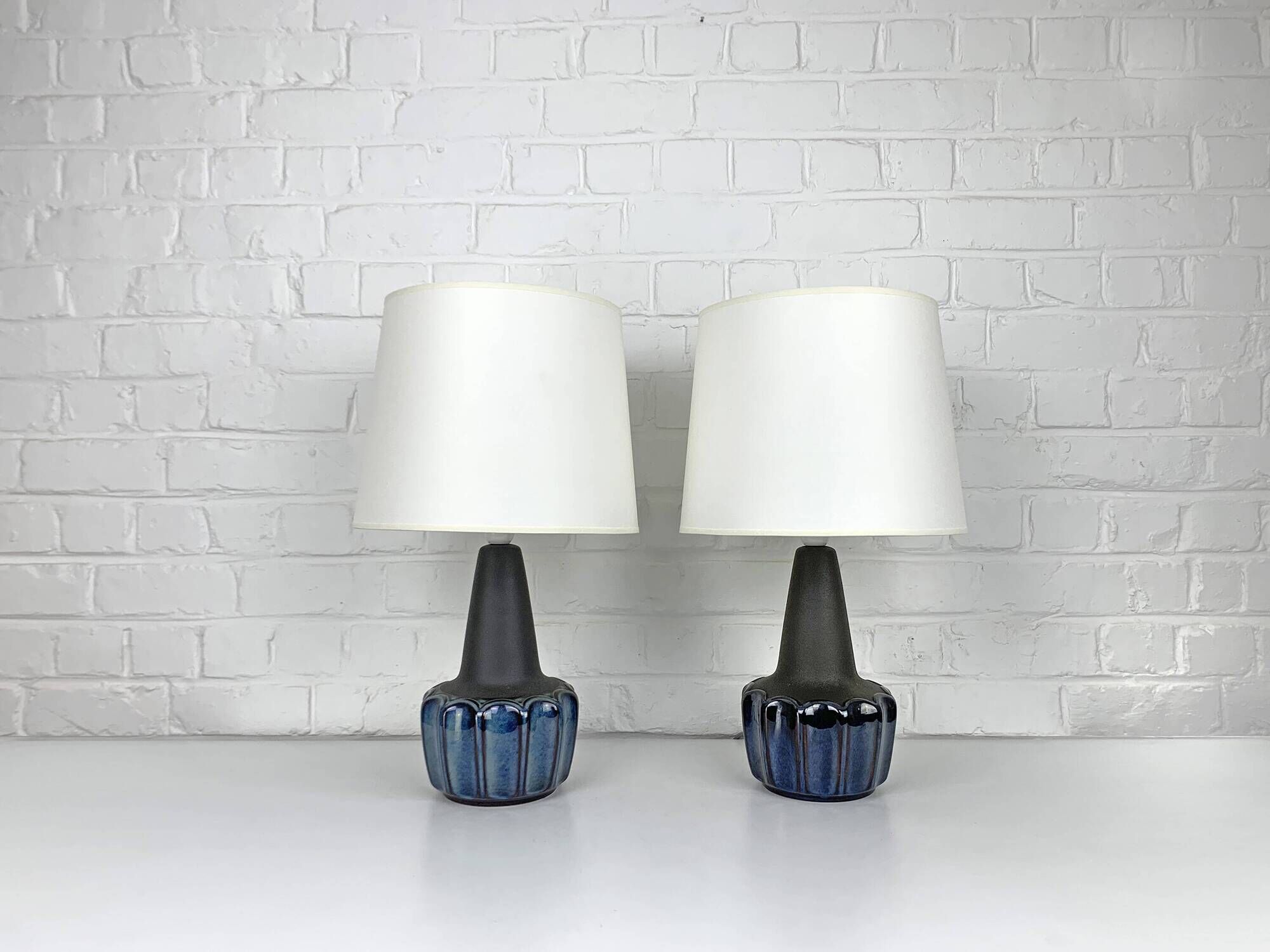 Pair of Søholm table lamps model 1051 by Einar Johansen, Soholm, Denmark, 1960.