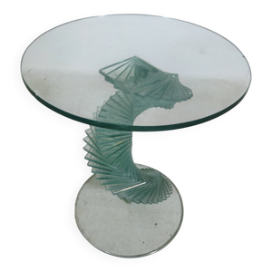 table d'appoint en verre - 1980