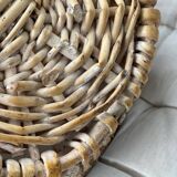 Large rattan and rope basket