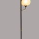 Vintage metal floor lamp with 3 lights and matt white opals