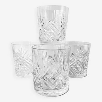 Set of 4 Hollywood Regency Cocktail Whiskey Glasses