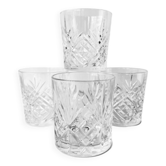 Set of 4 Hollywood Regency Cocktail Whiskey Glasses
