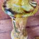 3 Tamegroute candle holders in glazed ceramic.