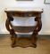 Napoleon III console in walnut and white marble