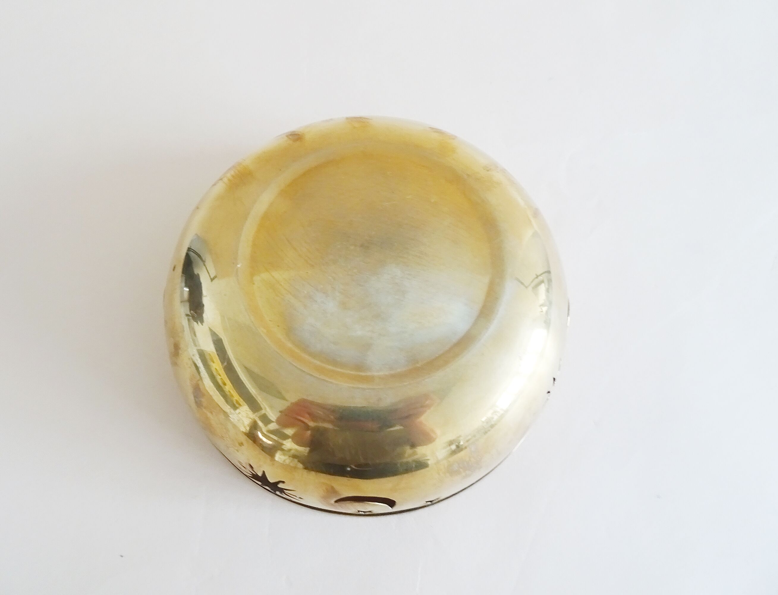 Sun, moon and stars brass bowl
