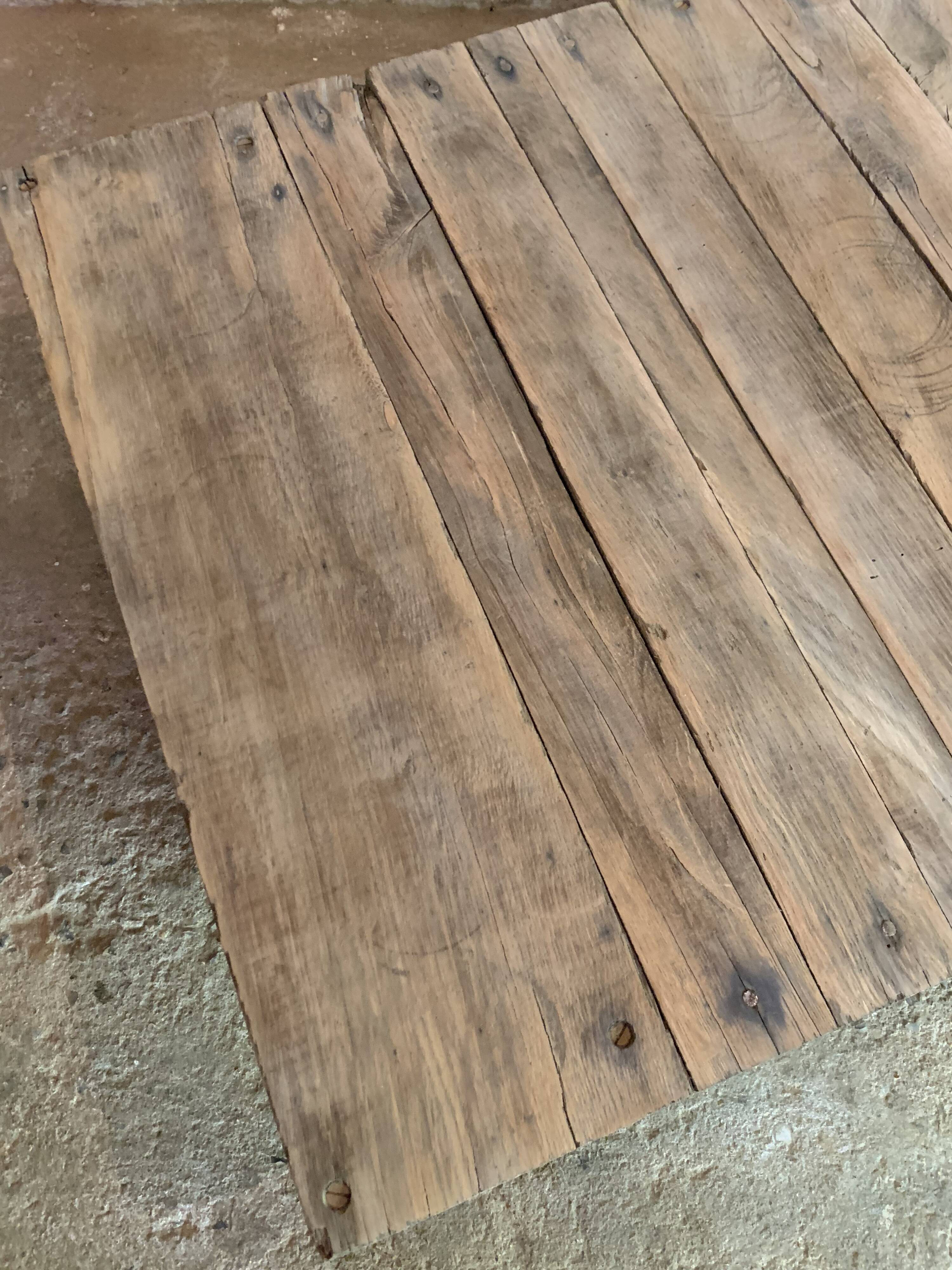 Industrial wooden coffee table