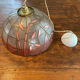 Suspension vintage en nacre et laiton 1960