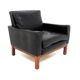 Scandinavian leather armchair, Sweden, 1960