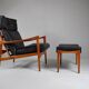 Fauteuil et repose-pieds par Ib Kofod-Larsen pour OPE, Suède
