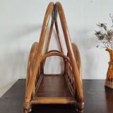 Rattan magazine holder