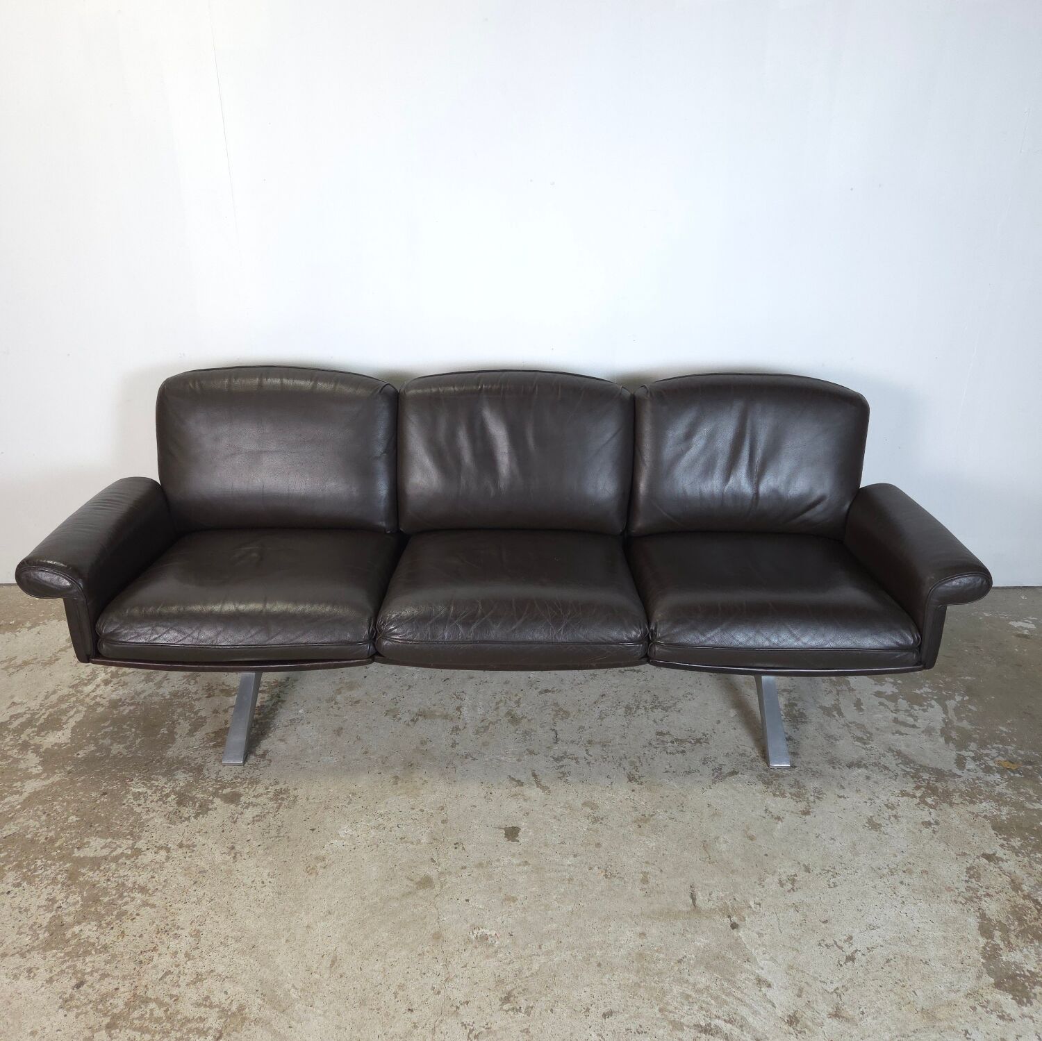 De Sede DS-31 vintage 1960s design leather 3-seater sofa