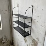 Black metal string shelf
