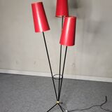 Tripod floor lamp 3 lights vintage, 50-60s