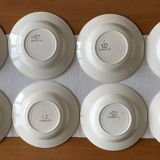 8 assiettes anciennes en faïence de badonviller