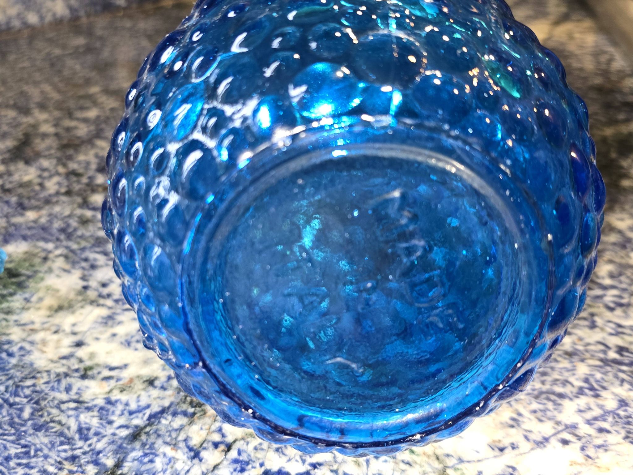 Carafe bleue d'Empoli vintage