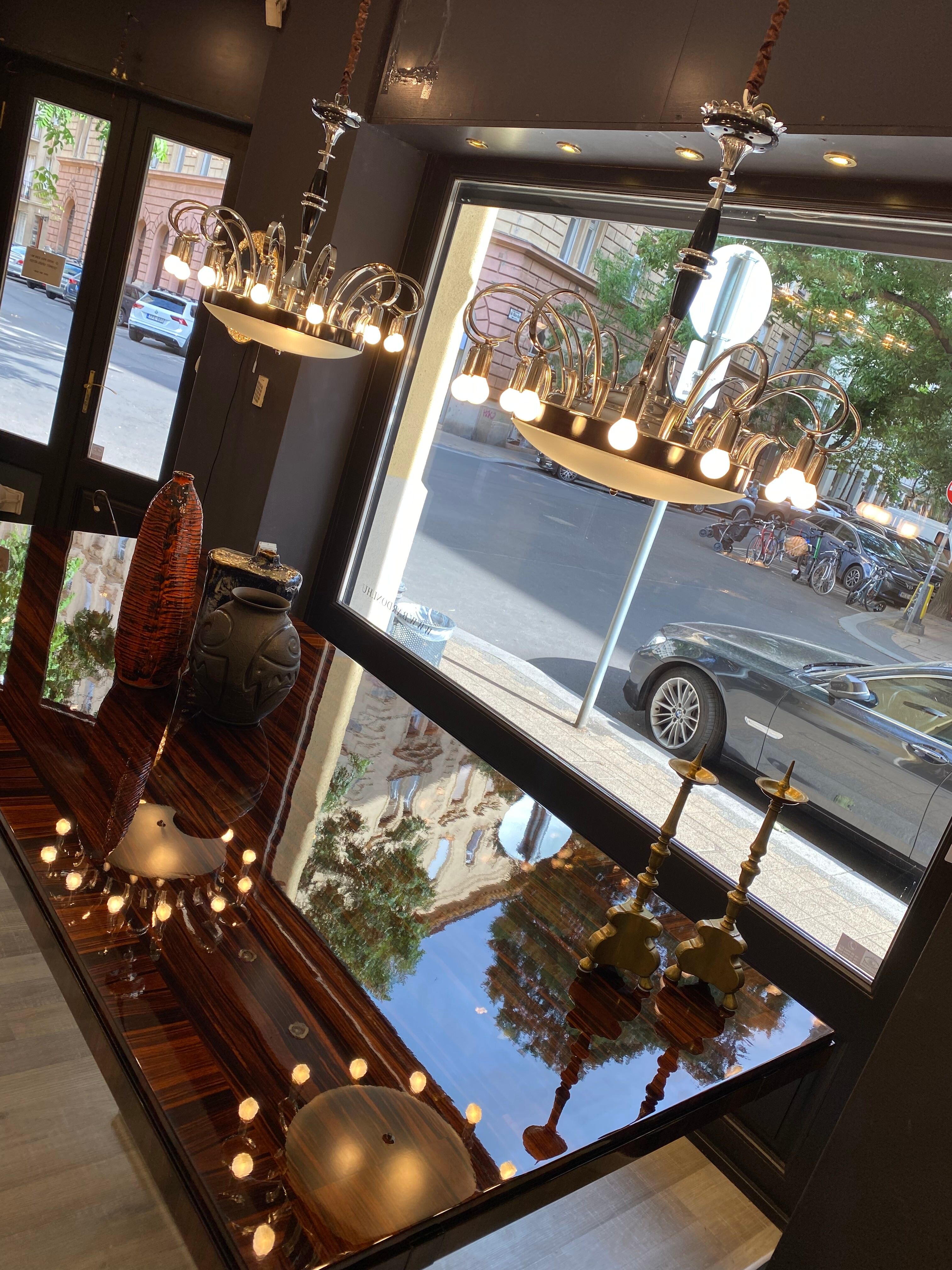 Pair of Art Deco Chandeliers