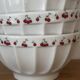 Set of 4 ribbed bowls Geneviève Lethu Linvosges cherries