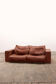 Vintage sofa gognac color model budapest design by paola navone by baxter.