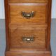Pair of tall Victorian walnut chests of drawers
