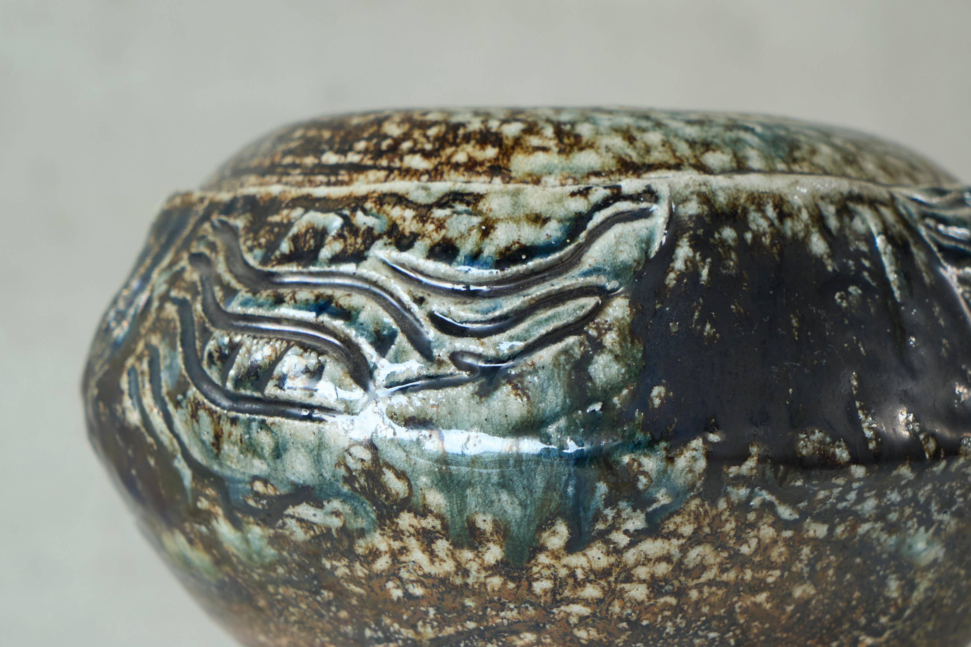Table centrepiece or vase in studio pottery from the mid-century, 1960s.
