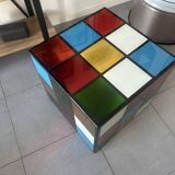 Multicolored rubik's cube table